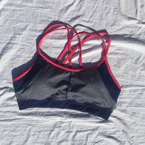 Blue and Pink Sports Bra